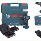 Bosch GSB 18V-45 Professional perceuse à percussion sans fil 18 V 45 Nm (06019K3302) sans balais + 2x batterie 2,0 Ah + chargeur + mallette en L