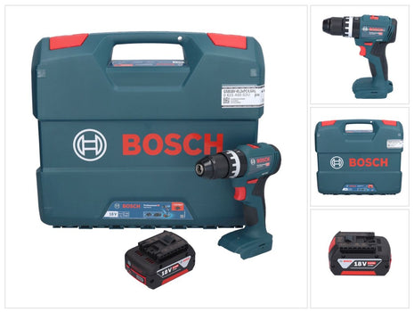 Bosch GSB 18V-45 Professional Perceuse-visseuse à percussion sans fil 18 V 45 Nm Brushless + 1x batterie 5,0 Ah + L-Case - sans chargeur