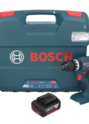 Bosch GSB 18V-45 Taladro percutor inalámbrico profesional 18 V 45 Nm sin escobillas + 1x batería 5,0 Ah + estuche L - sin cargador