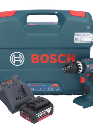 Bosch GSB 18V-45 Professional Perceuse-visseuse à percussion sans fil 18 V 45 Nm Brushless + 1x batterie 5,0 Ah + chargeur + L-Case