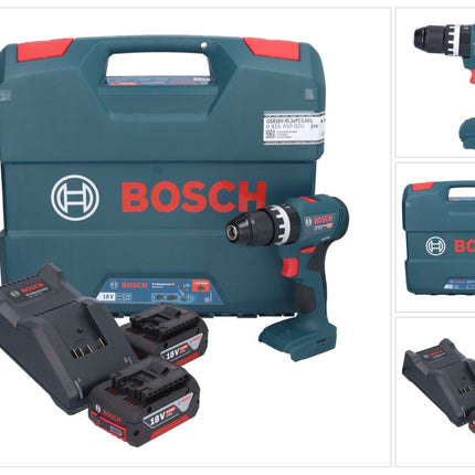 Bosch GSB 18V-45 Professional Perceuse-visseuse à percussion sans fil 18 V 45 Nm Brushless + 2x batterie 5,0 Ah + chargeur + L-Case