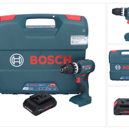 Bosch GSB 18V-45 Professional Perceuse-visseuse à percussion sans fil 18 V 45 Nm Brushless + 1x batterie ProCORE 4,0 Ah + L-Case - sans chargeur