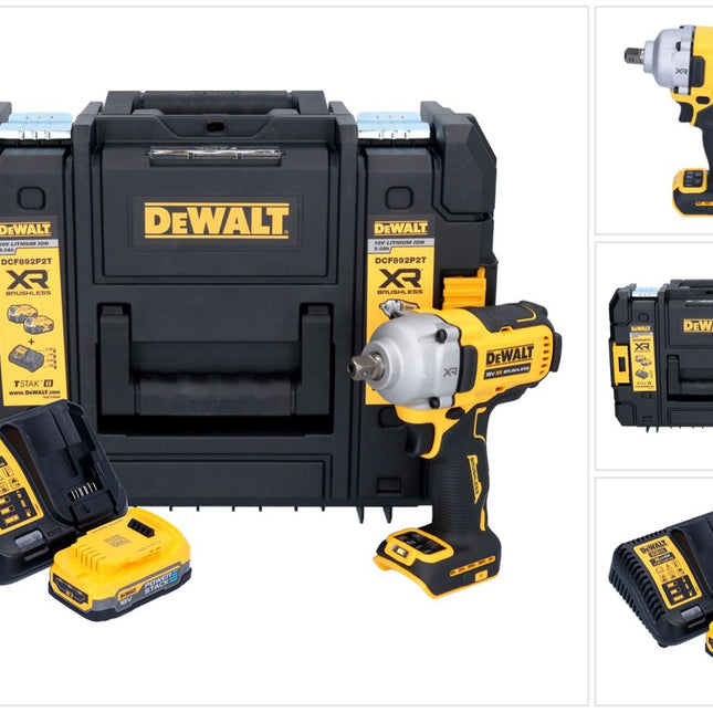 DeWalt DCF 892 E1T Clé à choc 18 V 813 Nm 1/2'' Brushless + 1x batterie 1,7 Ah + chargeur + TSTAK