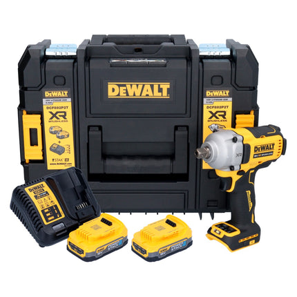 DeWalt DCF 892 E2T Clé à choc 18 V 813 Nm 1/2'' Brushless + 2x batterie 1,7 Ah + chargeur + TSTAK