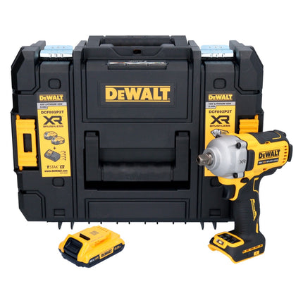 Visseuse à chocs sans fil DeWalt DCF 892 NT 18 V 813 Nm 1/2" sans balais + 1 batterie 2,0 Ah + TSTAK - sans chargeur