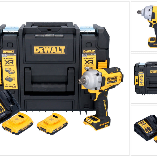 DeWalt DCF 892 D2T Akku Schlagschrauber 18 V 813 Nm 1 2 Brushless 2x Akku 2 0 Ah Ladegeraet TSTAK 0 - toolbrothers