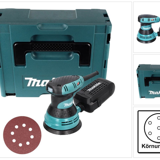 Makita BO 5031 Ponceuse excentrique 300 watts 125 mm + 50x papier abrasif K80 + Makpac