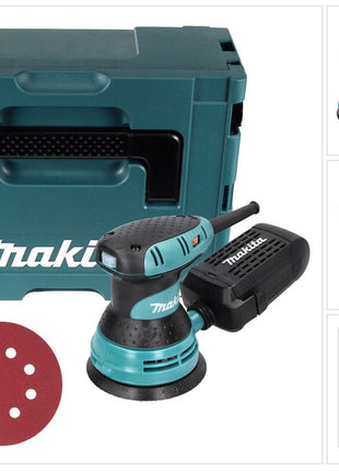 Makita BO 5031 Exzenterschleifer 300 Watt 125 mm + 50x Schleifpapier K240 + Makpac