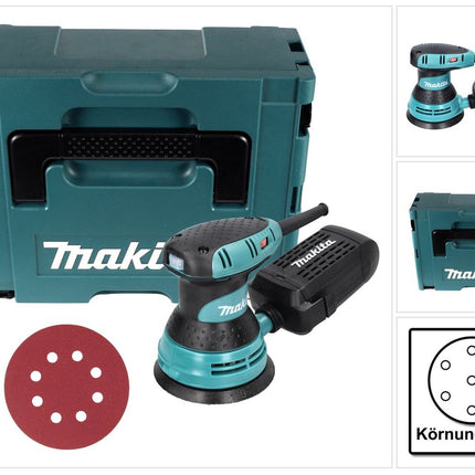 Makita BO 5031 Ponceuse excentrique 300 watts 125 mm + 50x papier abrasif K240 + Makpac