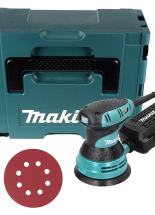 Makita BO 5031 Ponceuse excentrique 300 watts 125 mm + 50x papier abrasif K240 + Makpac