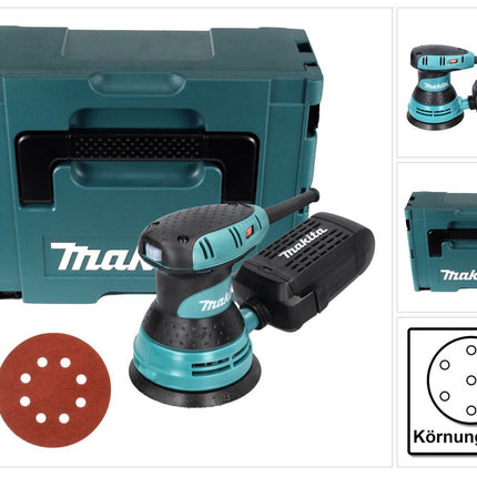 Makita BO 5031 Ponceuse excentrique 300 watts 125 mm + 50x papier abrasif K320 + Makpac