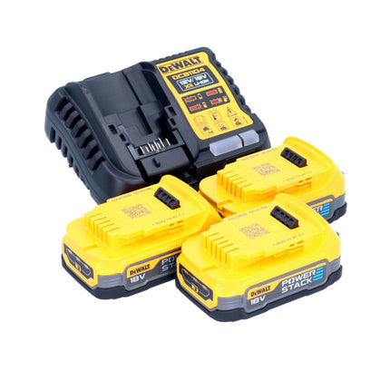 DeWalt DCB 1104 E3 Kit de démarrage sans fil 12 V / 18 V 3x batterie Powerstack 1,7 Ah + chargeur DCB 1104