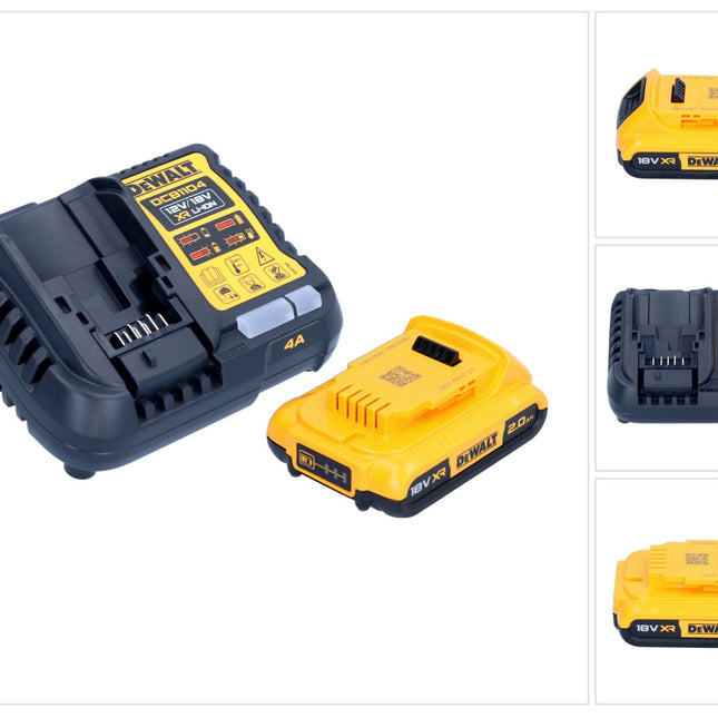 DeWalt DCB 1104 D1 kit de démarrage 12 V / 18 V 1x batterie 2,0 Ah + chargeur DCB 1104