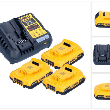 DeWalt DCB 1104 D3 Kit de démarrage sans fil 12 V / 18 V 3x batterie 2,0 Ah + chargeur DCB 1104