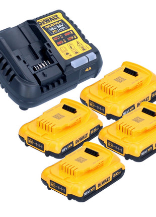 DeWalt DCB 1104 D4 set de arranque de batería 12 V / 18 V 4x baterías 2,0 Ah + cargador DCB 1104