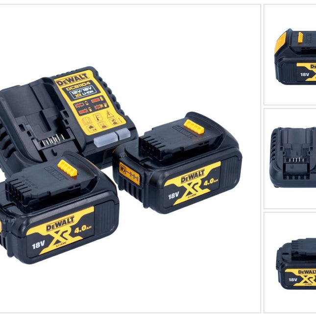 DeWalt DCB 1104 M2 kit de démarrage 12 V / 18 V 2x batterie 4,0 Ah + chargeur DCB 1104
