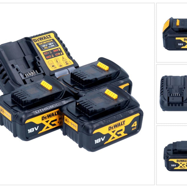 DeWalt DCB 1104 M3 Kit de démarrage sans fil 12 V / 18 V 3x batterie 4,0 Ah + chargeur DCB 1104