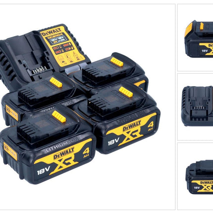 DeWalt DCB 1104 M4 Kit de démarrage sans fil 12 V / 18 V 4x batterie 4,0 Ah + chargeur DCB 1104
