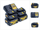 DeWalt DCB 1104 M4 Kit de démarrage sans fil 12 V / 18 V 4x batterie 4,0 Ah + chargeur DCB 1104