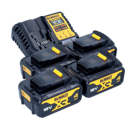 DeWalt DCB 1104 M4 Kit de démarrage sans fil 12 V / 18 V 4x batterie 4,0 Ah + chargeur DCB 1104