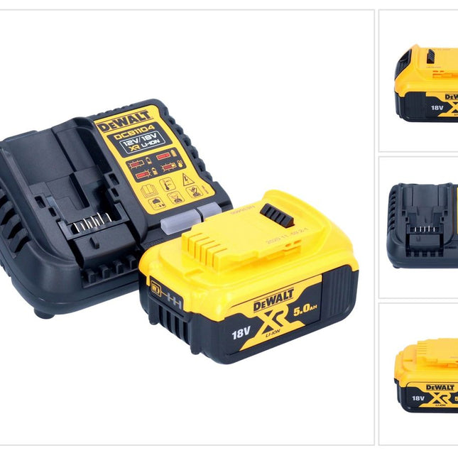 DeWalt DCB 1104 P1 Kit de démarrage sans fil 12 V / 18 V 1x batterie 5,0 Ah + chargeur DCB 1104