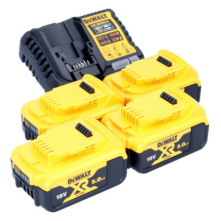 DeWalt DCB 1104 P4 Kit de démarrage sans fil 12 V / 18 V 4x batterie 5,0 Ah + chargeur DCB 1104