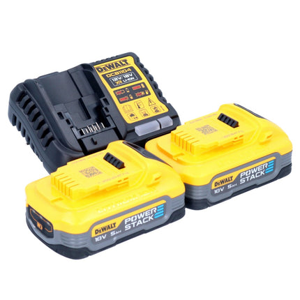 DeWalt DCB 1104 H2 Kit de démarrage sans fil 12 V / 18 V 2x Powerstack batterie 5,0 Ah + chargeur DCB 1104