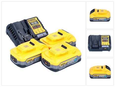 DeWalt DCB 1104 H3 kit de inicio de batería 12 V / 18 V 3x batería Powerstack 5,0 Ah + cargador DCB 1104