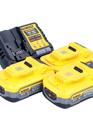 DeWalt DCB 1104 H3 battery starter set 12 V / 18 V 3x Powerstack battery 5.0 Ah + DCB 1104 charger