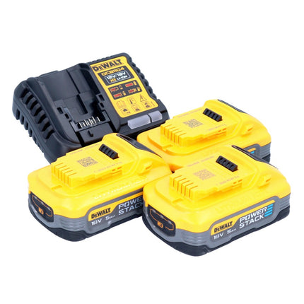 DeWalt DCB 1104 H3 Kit de démarrage sans fil 12 V / 18 V 3x batterie Powerstack 5,0 Ah + chargeur DCB 1104