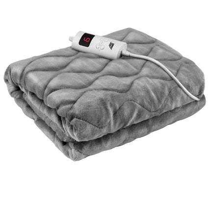 Couverture chauffante Couverture chauffante électrique douillette avec 6 niveaux de puissance Arrêt automatique et protection contre la surchauffe Lavable Gris 180X130 cm
