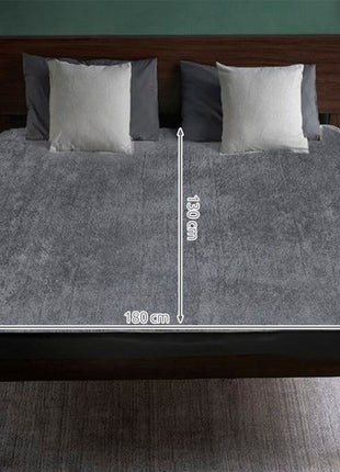 Couverture chauffante Couverture chauffante électrique douillette avec 6 niveaux de puissance Arrêt automatique et protection contre la surchauffe Lavable Gris 180X130 cm