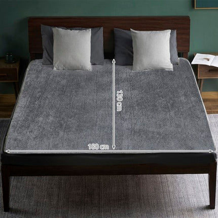 Couverture chauffante Couverture chauffante électrique douillette avec 6 niveaux de puissance Arrêt automatique et protection contre la surchauffe Lavable Gris 180X130 cm