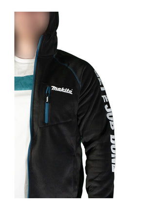 Makita Polar Tec Hoodie Jacket L con capucha trabajo y ocio (98P214-L) 100% poliéster