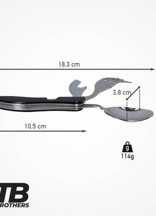 Toolbrothers Fan boîte à déjeuner en étui rigide étanche inoxydable avec compartiments de séparation et couvercle en acier inoxydable 1200 ml + gourde en acier inoxydable 600 ml + 4 en 1 couverts multifonctions