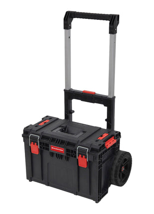 Toolbrothers RHINO XL Cart ECO Maleta de herramientas móvil apilable 590 x 425 x 660 mm 37 l IP66 Capacidad de carga 100 kg con doble mango telescópico fabricado en aluminio