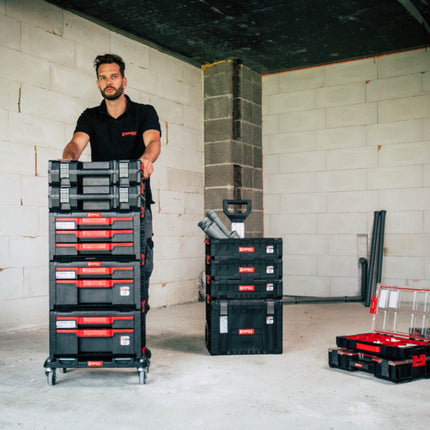 Toolbrothers RHINO L roulette de transport mobile ECO planche à roulettes avec roues pivotantes en métal et frein