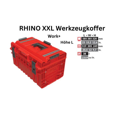 Toolbrothers RHINO XXL mallette à outils ULTRA Work+ hauteur L 38 l IP66 avec séparateurs amovibles