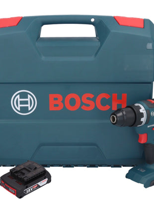 Bosch GSR 18V-55 Taladro atornillador inalámbrico profesional 18 V 55 Nm sin escobillas + 1x batería 2,0 Ah + L-Case - sin cargador