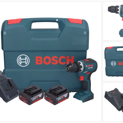 Bosch GSR 18V-55 Professional Perceuse-visseuse sans fil 18 V 55 Nm Brushless + 2x batterie 4,0 Ah + chargeur + L-Case
