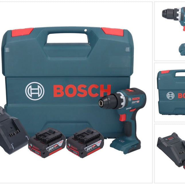 Bosch GSR 18V-55 Professional Perceuse-visseuse sans fil 18 V 55 Nm Brushless + 2x batterie 4,0 Ah + chargeur + L-Case