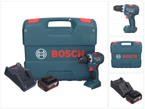 Bosch GSR 18V-55 Professional Akku Bohrschrauber 18 V 55 Nm Brushless + 1x Akku 5,0 Ah + Ladegerät + L-Case