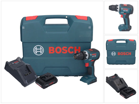 Bosch GSR 18V-55 Trapano avvitatore professionale a batteria 18 V 55 Nm brushless + 1x batteria ricaricabile ProCORE 4,0 Ah + caricabatterie + valigetta a L