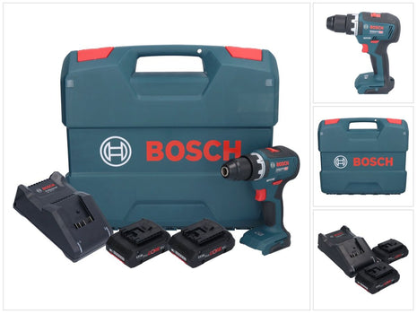 Bosch GSR 18V-55 Trapano avvitatore professionale a batteria 18 V 55 Nm brushless + 2x batteria ricaricabile ProCORE 4,0 Ah + caricabatterie + valigetta a L