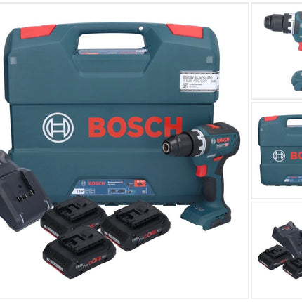 Bosch GSR 18V-55 Professional Perceuse-visseuse sans fil 18 V 55 Nm Brushless ( 0615A5002P ) + 3x batterie ProCORE 4,0 Ah + chargeur + L-Case