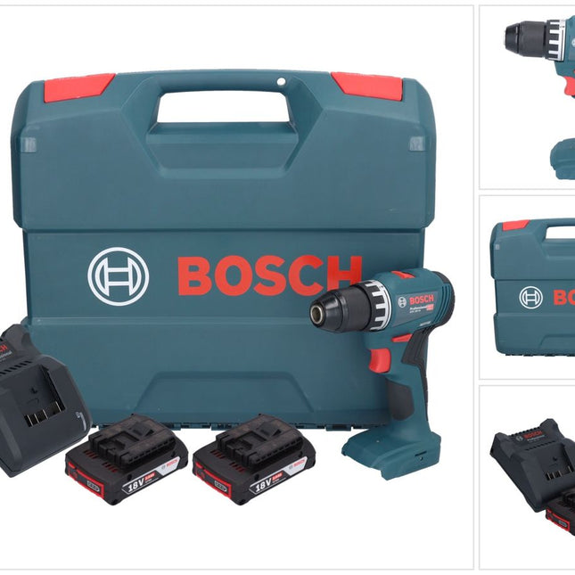 Bosch GSR 18V-45 Professional Perceuse-visseuse sans fil 18 V 45 Nm Brushless + 2x batterie 2,0 Ah + chargeur + L-Case