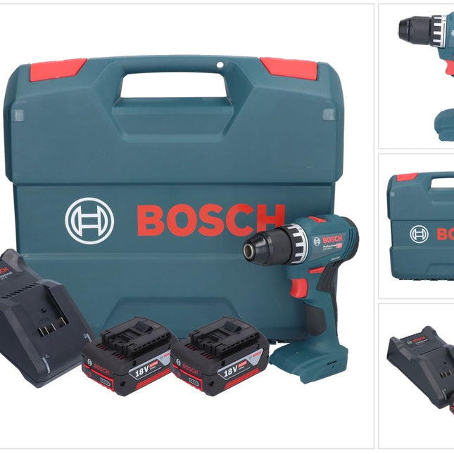 Bosch GSR 18V-45 Professional perceuse-visseuse sans fil 18 V 45 Nm sans balais + 2x batteries 4,0 Ah + chargeur + mallette en L