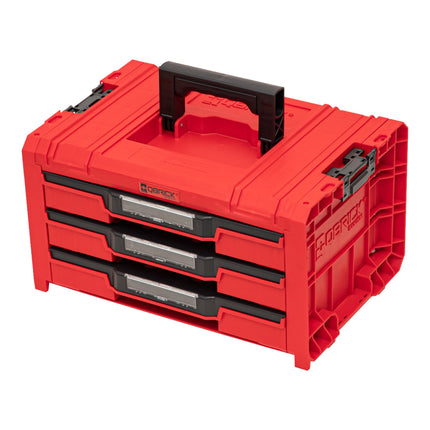 Qbrick System PRO RED ULTRA HD chariot à outils ensemble 3 en 1 tiroir 3 boîte à outils 2.0 expert + mallette technologique PRO 2.0 + chariot PRO 2.0
