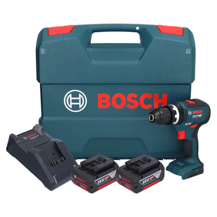 Bosch GSB 18V-55 Professional Perceuse-visseuse à percussion sans fil 18 V 55 Nm Brushless ( 0615990L7C ) + 2x batterie 4,0 Ah + chargeur + Coffret