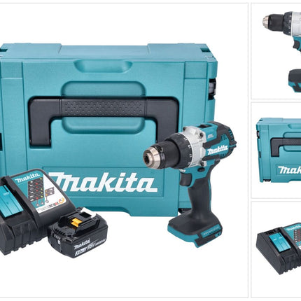 Makita DHP 489 RF1J Perceuse-visseuse à percussion sans fil 18 V 73 Nm Brushless + 1x batterie 3,0 Ah + chargeur + Makpac